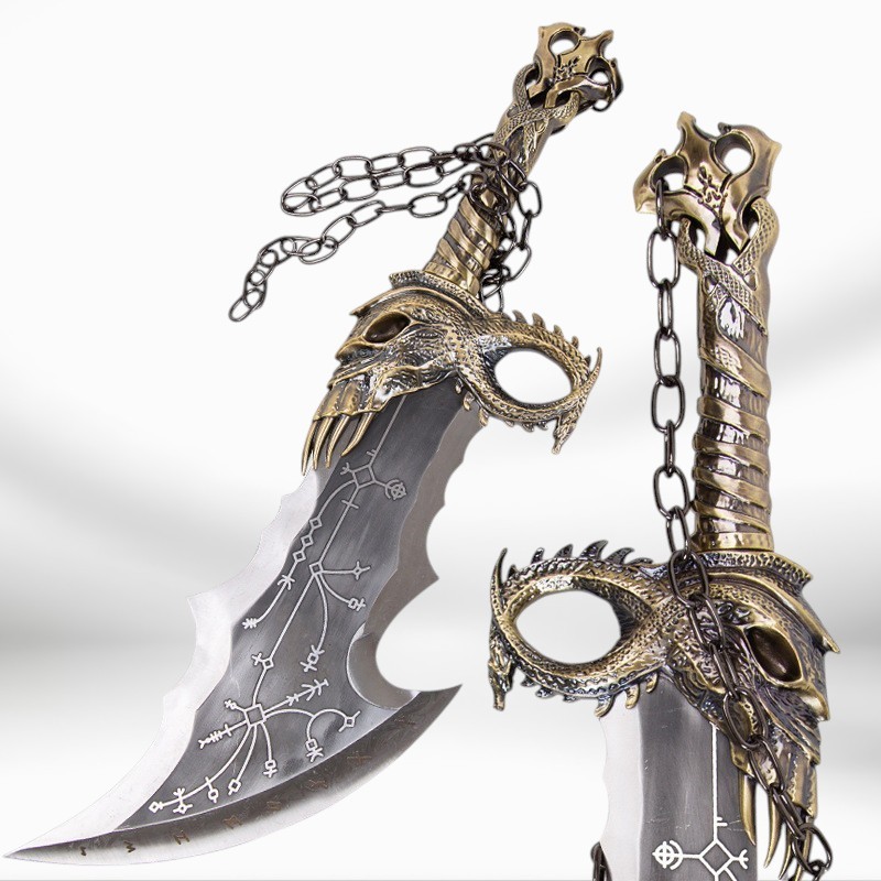 [Pre Order] ดาบโซ่โลหะ 1:1 Chaos Blades ของ Kratos จากเกม God of War 5 สำหรับคอสเพลย์ / ของสะสม
