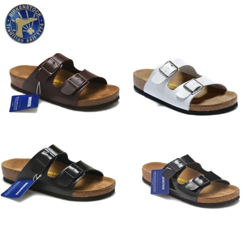 ของแท้ 100% B/K Men/Women Classic Cork Slippers รองเท้าลําลองชายหาด Arizona series 34-46 d
