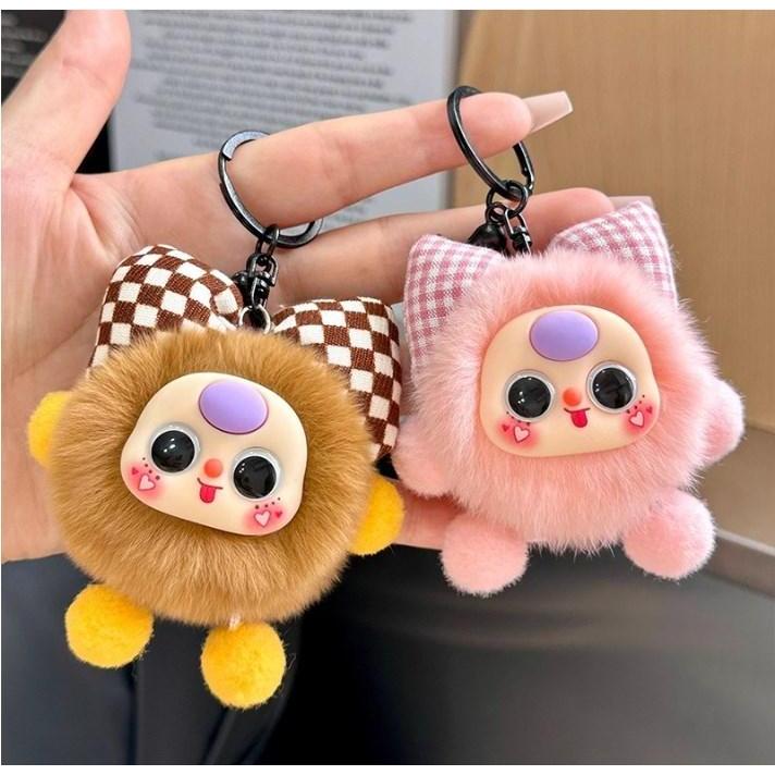 โชคดี การ์ตูนน่ารักตุ๊กตาตุ๊กตาพวงกุญแจประณีตนุ่มยัดไส้จี้เสน่ห์กระเป๋าแขวนตกแต่งสาวของขวัญ ไม่เป็นไร