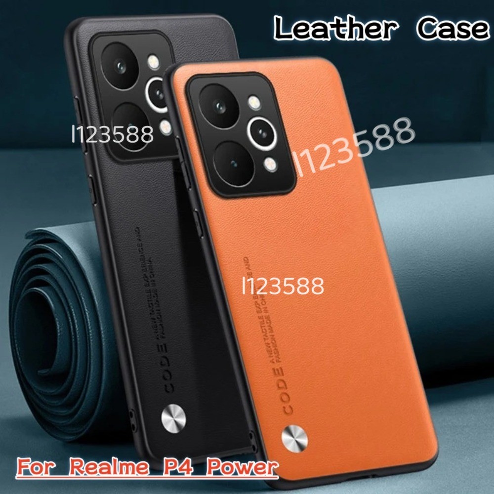 สําหรับRealme P4 Power 5Gหนังเคสโทรศัพท์สําหรับRealme P4Power 5G 2026 หรูหราผิวธรรมดาหนังMatte Hard PCกันกระแทกปกหลัง