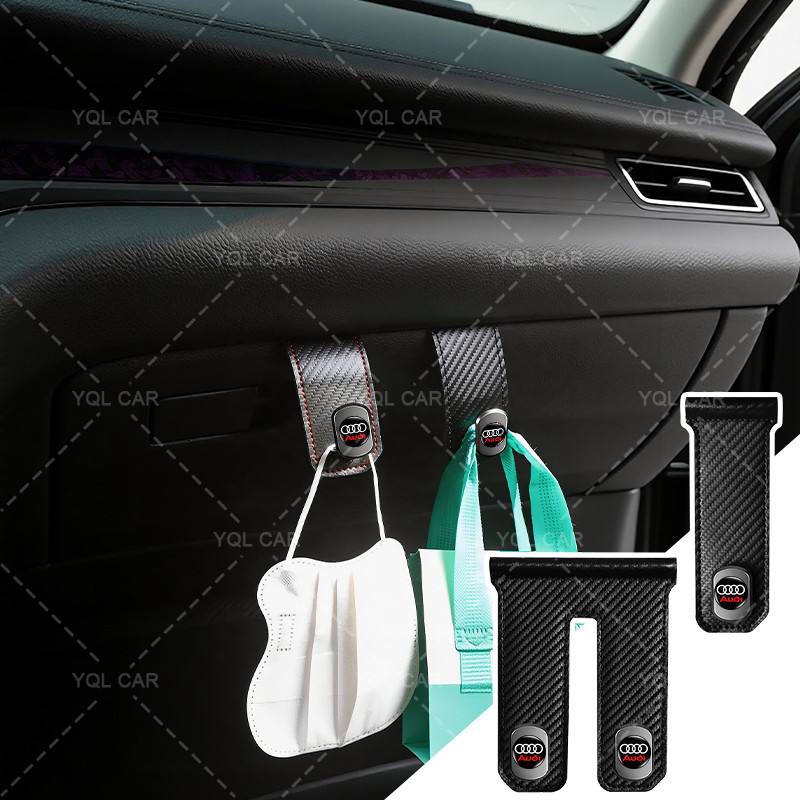 1/2pcs ทนทานรถผู้โดยสาร Hook กระเป๋ารถหน้ากากสําหรับ Audi A4 B8 A3 8P 8V S3 A5 A6 S6 C6 Q5 A8 R8 B6 