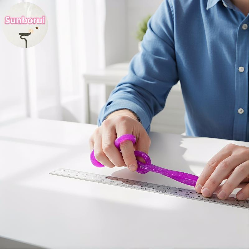 Sunborui Sensory ของเล่น 6PCS ยืดยืดหยุ่นก๋วยเตี๋ยว String Fidgets สําหรับเด็ก Dpression ความเครียดบรรเทา Therapy ห้องเรียนชุด TH