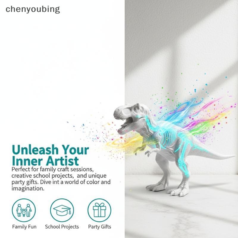 [chenyoubing] 1 ชุดชุดภาพวาดไดโนเสาร์ DIY Graffiti สีขาวตัวอ่อนสัตว์รุ่นเด็ก Early Education Handcraft Creative Art Home Play [TH]