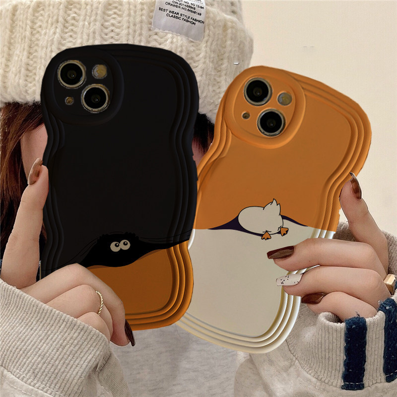 Briquettes Ducks เหมาะสําหรับ Apple 14 เคสโทรศัพท์ 13pro ผู้หญิง 13promax บุคลิกภาพ 11 กันกระแทก iPh
