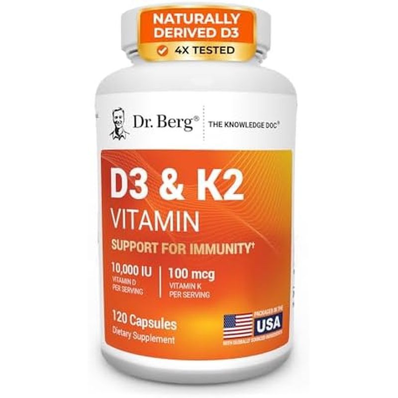 4X Lab-Tested & ยืนยัน K3 วิตามินอาหารเสริม Dr. Berg Maximum Strength High Absorption Formula vieill