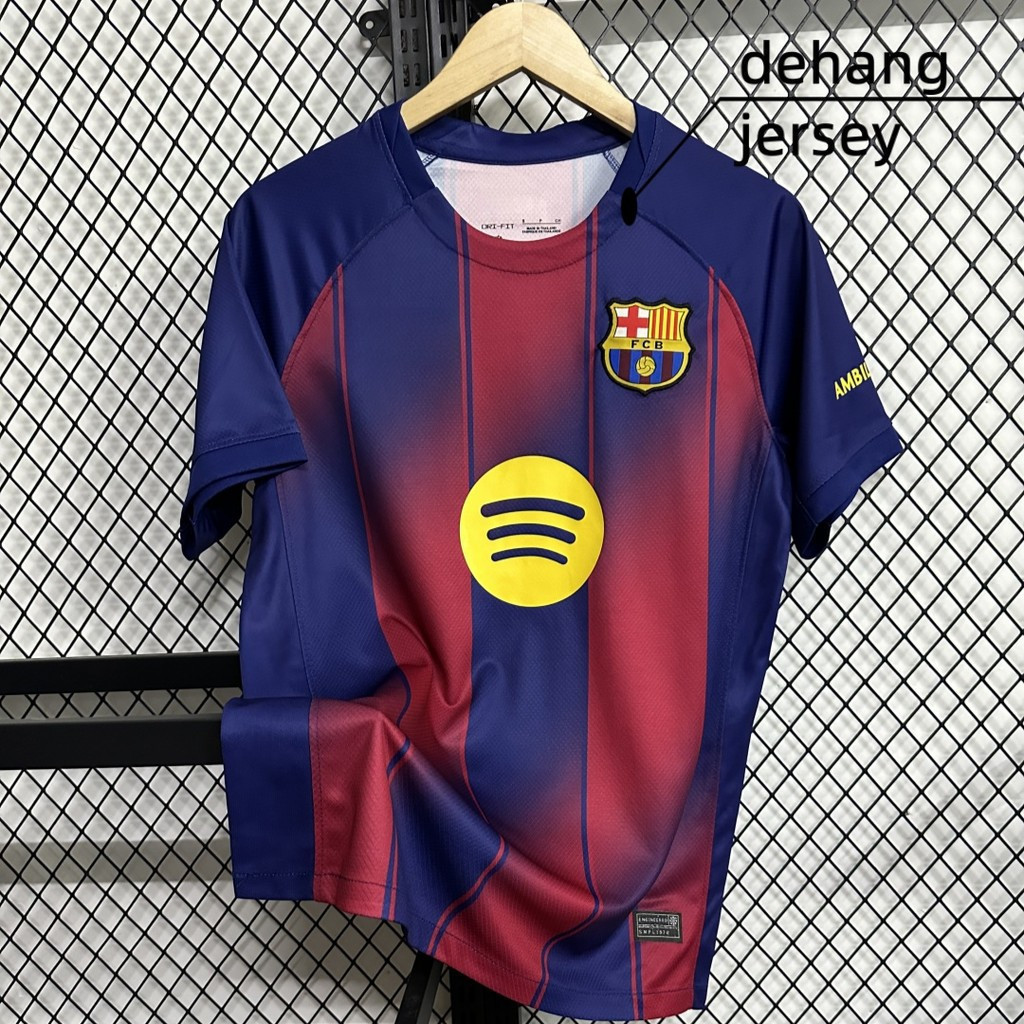 [S-5XL]2025 26 Barcelona Home UCL Jersey Fans Edition XXS-5XL ขนาดใหญ่ 100-5XL เสื้อฟุตบอลผู้ชาย