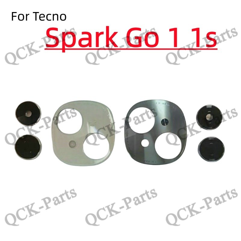 สําหรับ Tecno spark Go 1 1s KL4 KL4h ด้านหลังกล้องด้านหลังกระจกเลนส์อะไหล่