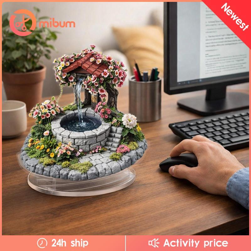 [Mibum] 2D Tabletop Water Fountain Decor ป้ายตั้งโต๊ะสําหรับตู้ Centerpiece Home