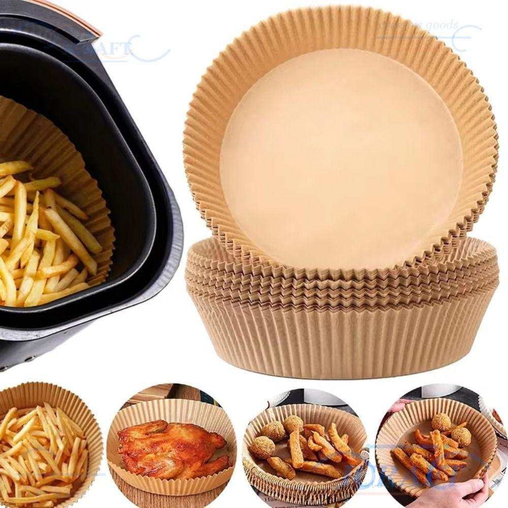 ICRAFT 20/50 ชิ้นกระดาษอบ,น้ํามัน Non-Stick Air Fryer กระดาษ,ทนทานกันน้ําทิ้งกระดาษทอดสําหรับ Steamer Muffin Cupcake