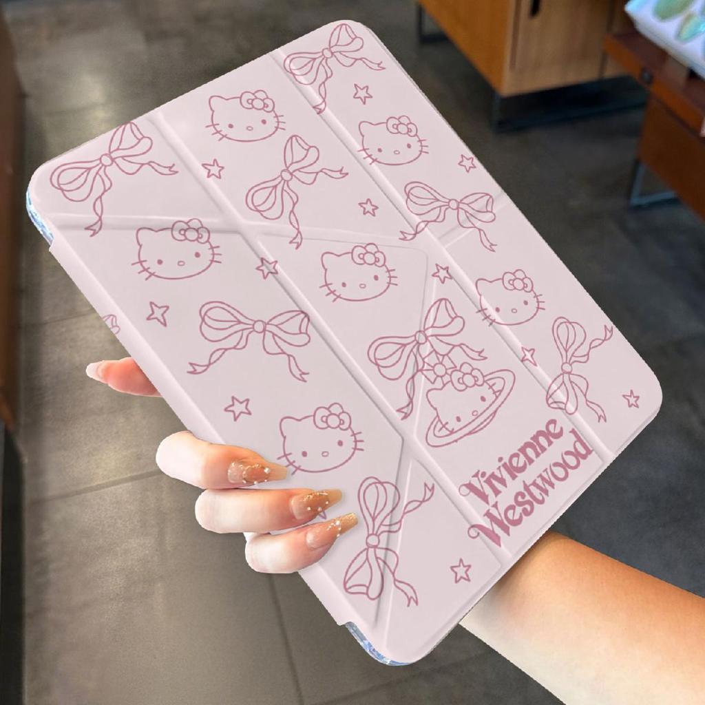 Line Bow Apple ipad7/8/9 รุ่น MINI7 แท็บเล็ต A16 เคสป้องกัน pro37 ซม. air6 เคสป้องกัน