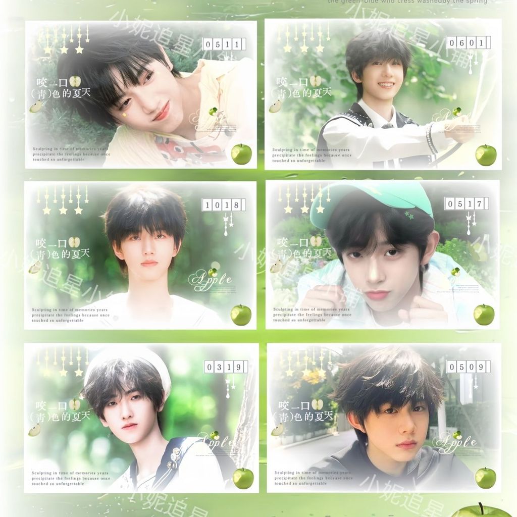 Original TF Family Qing Series Photocard Chen Yiheng Yang Bowen Zuo Qi Letter Chen Junming Zhang Fam