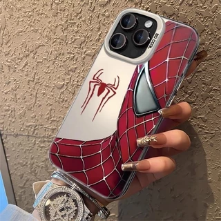 Spider-Man สําหรับ iPhone 16 15 14 Pro Max 12 13 Mini 11Pro XS XR 7 8 Plus SE ป้องกันหน้าจอปลอกกันกระแทก