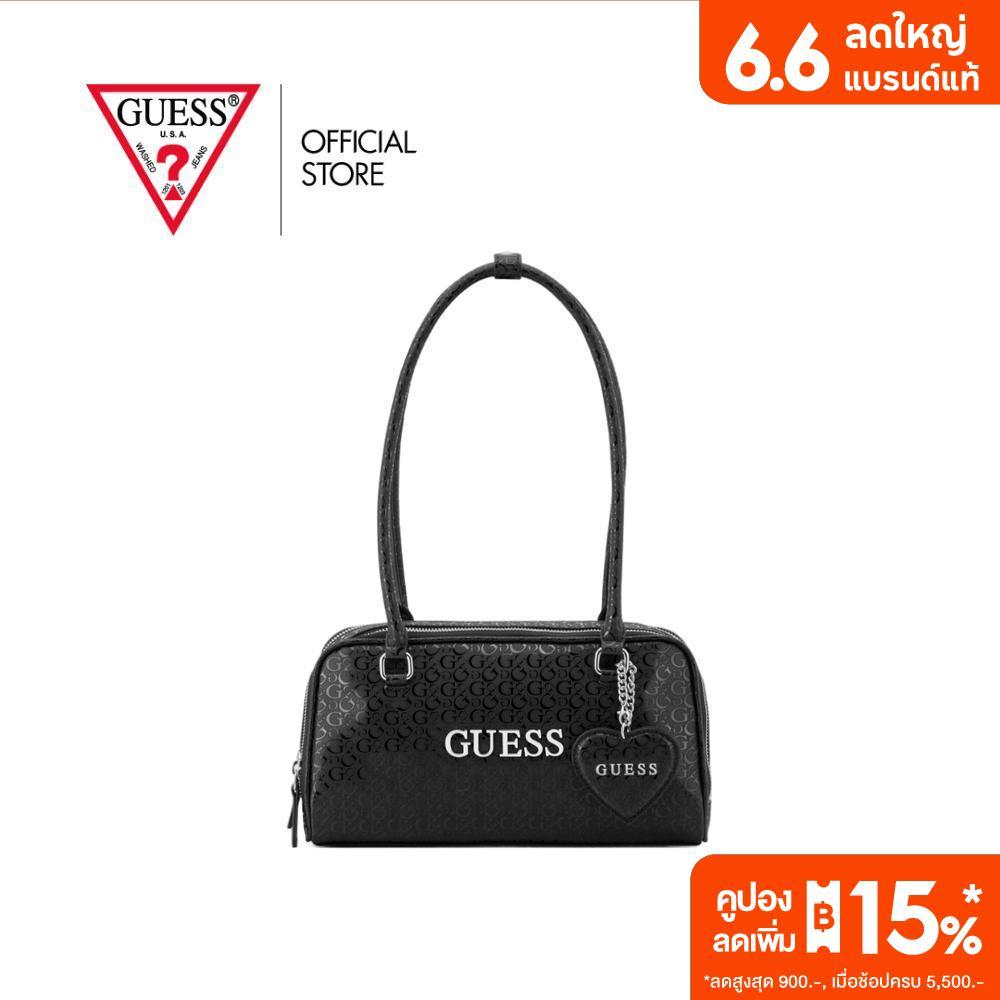 GUESS กระเป๋า รุ่น GA380709 CARLA SHOULDER SATCHEL สีดำ