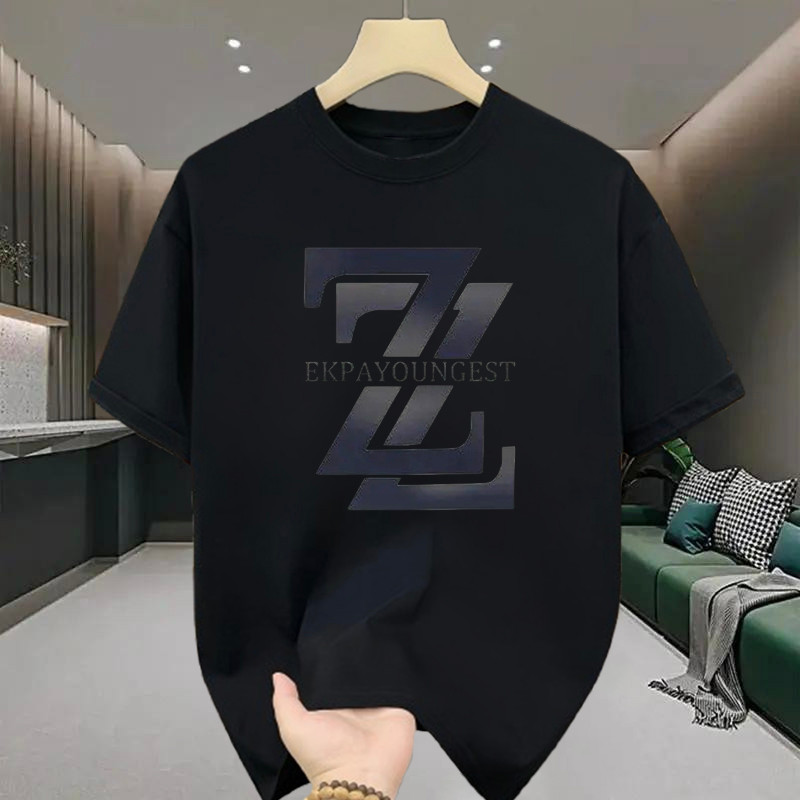 พร้อมส่ง เสื้อยืดผู้ชาย คอกลมแขนสั้น สกรีนลายฮิต เสื้อยืดสตรีทแฟชั่นเท่ๆ โอเวอร์ไซส์คนอ้วน เสื้อผู้ชายฮิต ผ้าฝ้ายนุ่มใส่