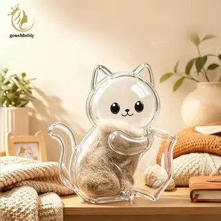 [GOY] โปร่งใสแมวผมเก็บตู้เย็นแม่เหล็กสัตว์เลี้ยงขน Keepsake แคปซูล DIY ของที่ระลึก Cat Whiskers Collector แม่เหล็กติดตู้เย็น TH