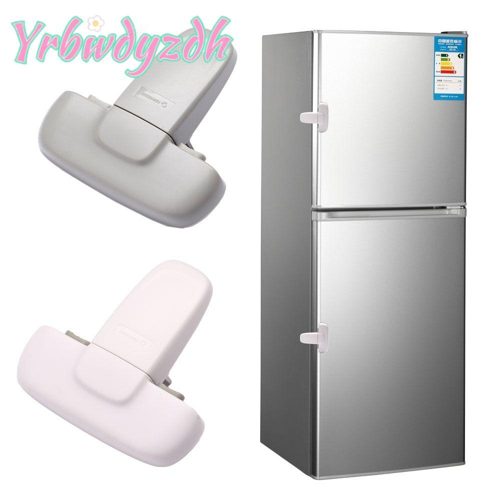 Yrbwdyzdhตู้เย็นล็อค หัวเข็มขัดคู่ ป้องกันหยิก ป้องกันอุบัติเหตุเด็ก ปกป้องทารก