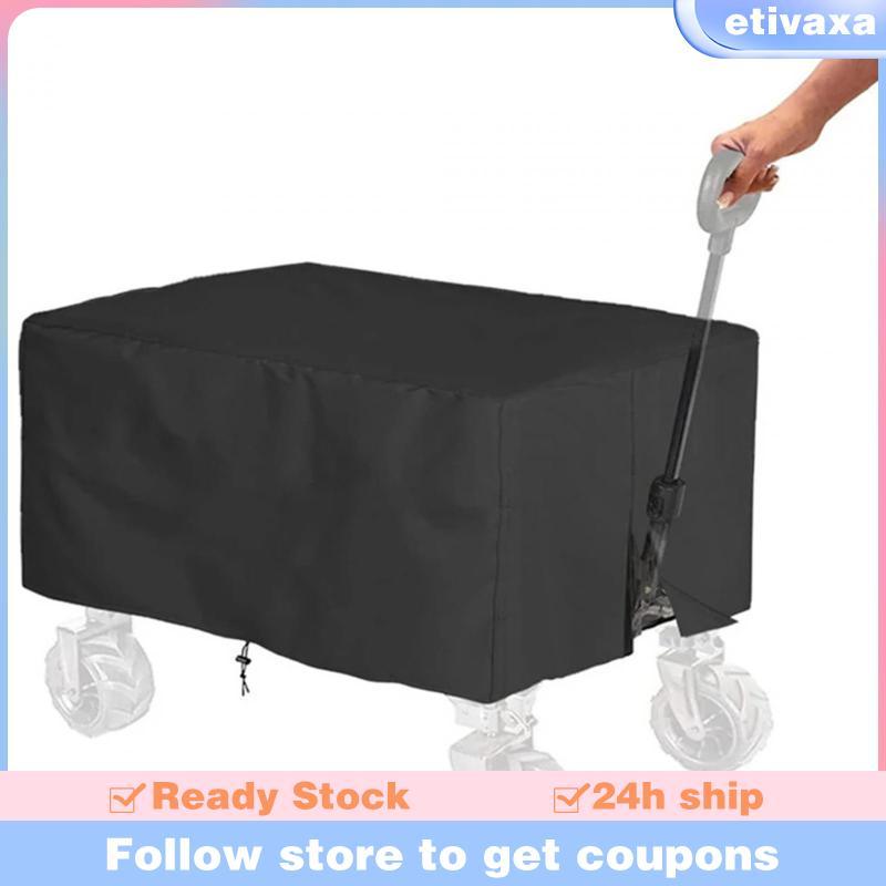 [Etivaxa] Utility Wagon Cart Cover, Water Resistance Garden Wagon Cover for Folding Trolley Cart, Bl