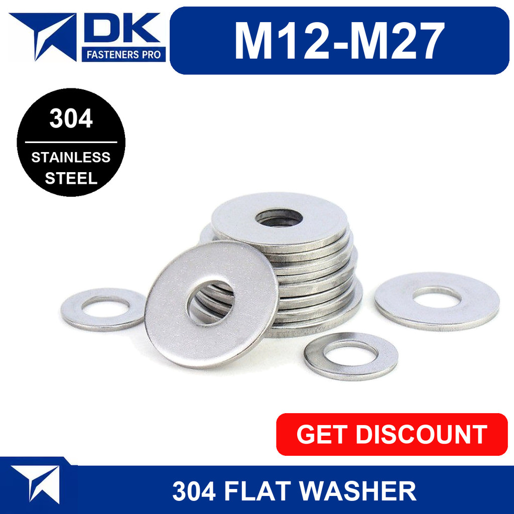 แหวนอีแปะสแตนเลส M12-M27 แท้เกรด SUS304 แพ็ค 1-200 ตัว ราคาโรงงาน #แหวนอีแปะสแตนเลส #แหวนรองน็อต [BL]