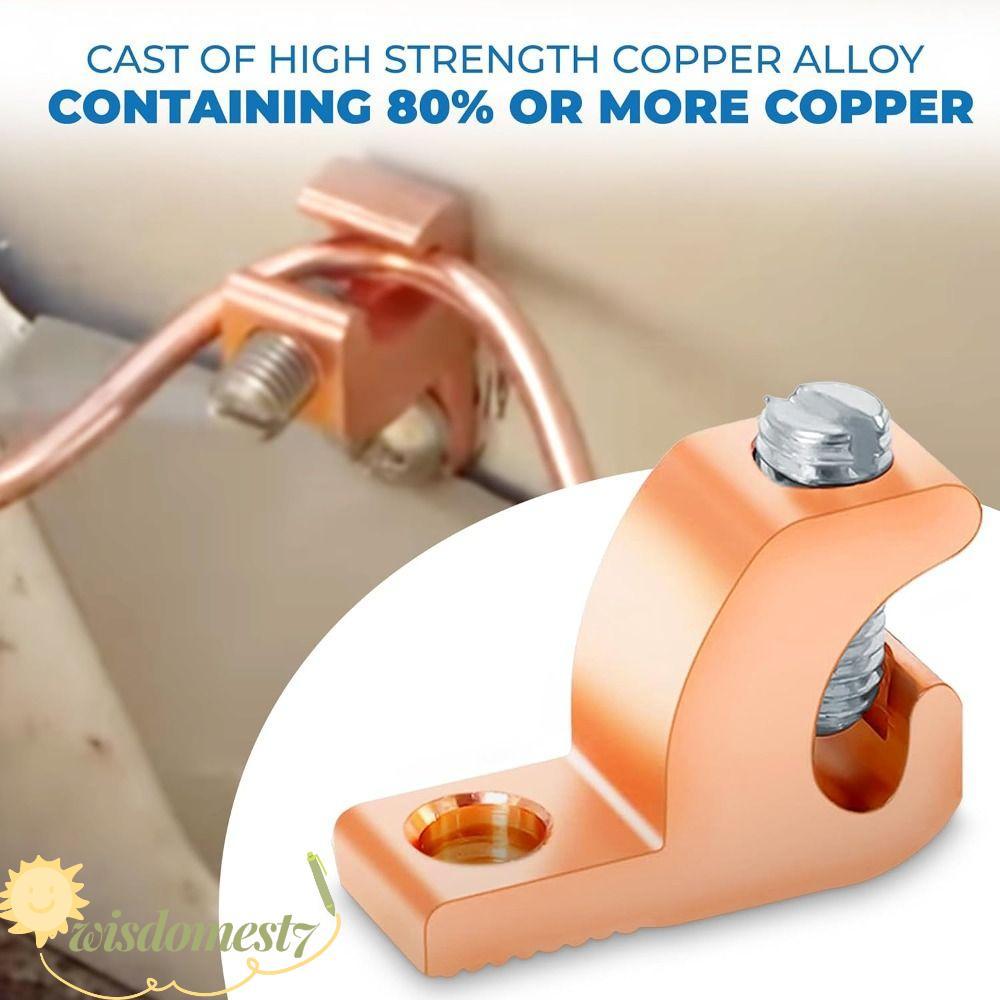 WISDOM Lay in Connector, Copper AWG Bonding Lug, 4-14 Wire Range Grounding Connector