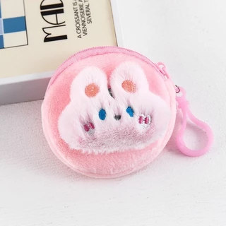 B-691 กระเป๋าสตางค์ ใส่ของใช้ ของจุ๊กจิ๊ก ลายกระตูนน่ารักขนนุ่ม 8cm