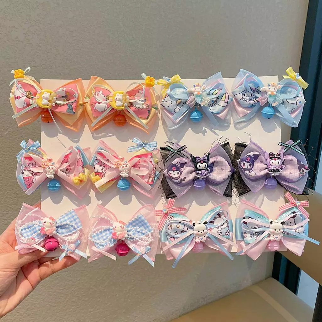 Sanrio Bow กิ๊บติดผมน่ารัก Baby Melody Kuromi Bell คู่คลิป