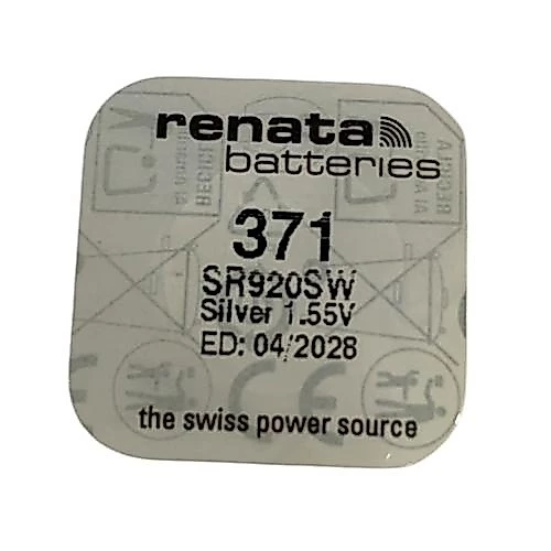 ถ่านกระดุม Renata 371 / SR920SW ของแท้ 1.55V แบ่งจำหน่าย 1เม็ด,5เม็ด