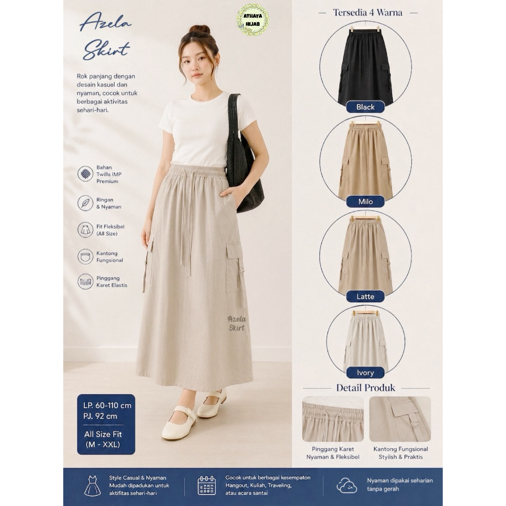 0506 AZELA SKIRT โดย AtHAYA