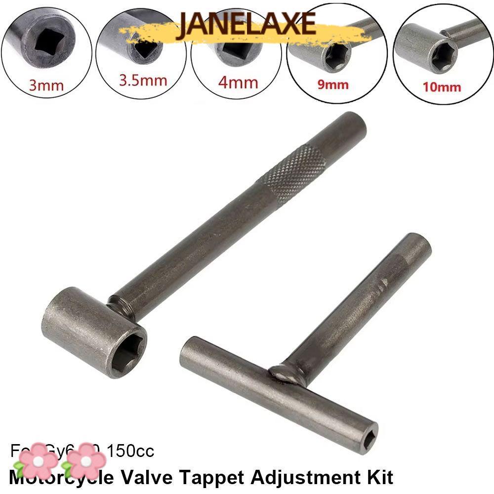 JANELAXE932JN 2 ชิ้น/เซ็ตรถจักรยานยนต์วาล์ว Tappet ปรับชุด,สแควร์ 3/3.5/4/9/10 มม.ซ็อกเก็ตหกเหลี่ยมป