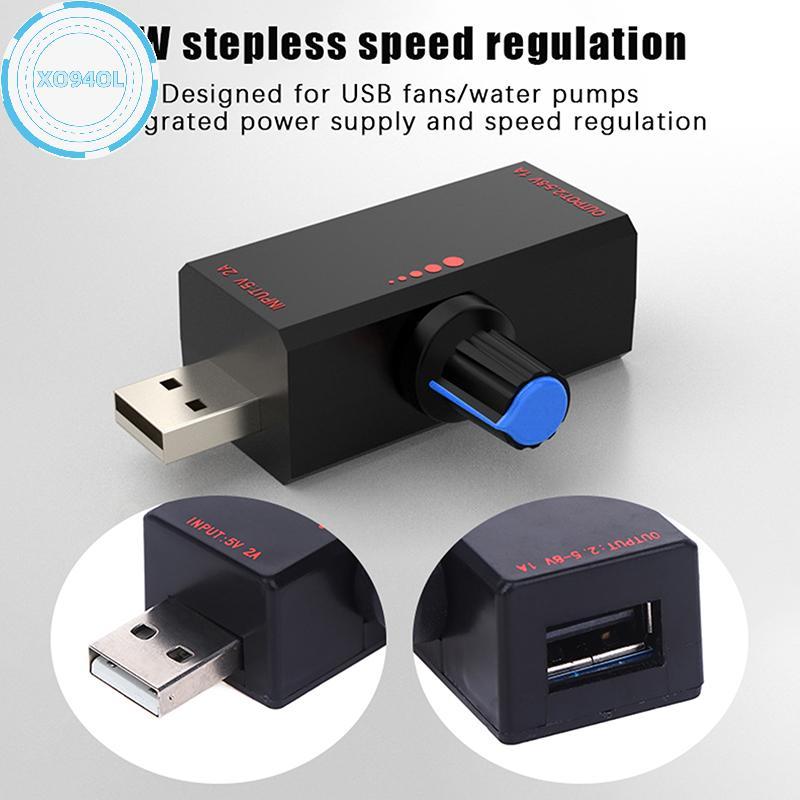 Xo94ol 5W DC5V2A พัดลม Induction Speed Controller พร้อมสวิตช์ USB ป้องกัน Type-C USB แล็ปท็อปโทรศัพท