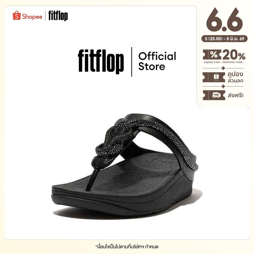FITFLOP COMM-FINO CRYSTAL-CORD TP รองเท้าแตะแบบหูหนีบผู้หญิง รุ่น FQ3-001 สี BLACK