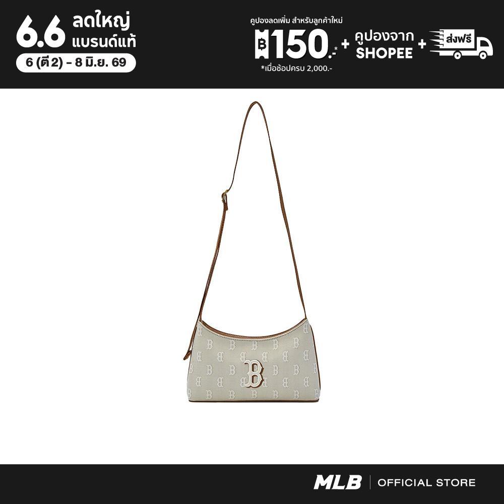 MLB กระเป๋าสะพายข้าง ยูนิเซ็กส์ Classic Jacquard Monogram Crossbody Bag รุ่น 3ACRM015N 43BGL สีเบจ