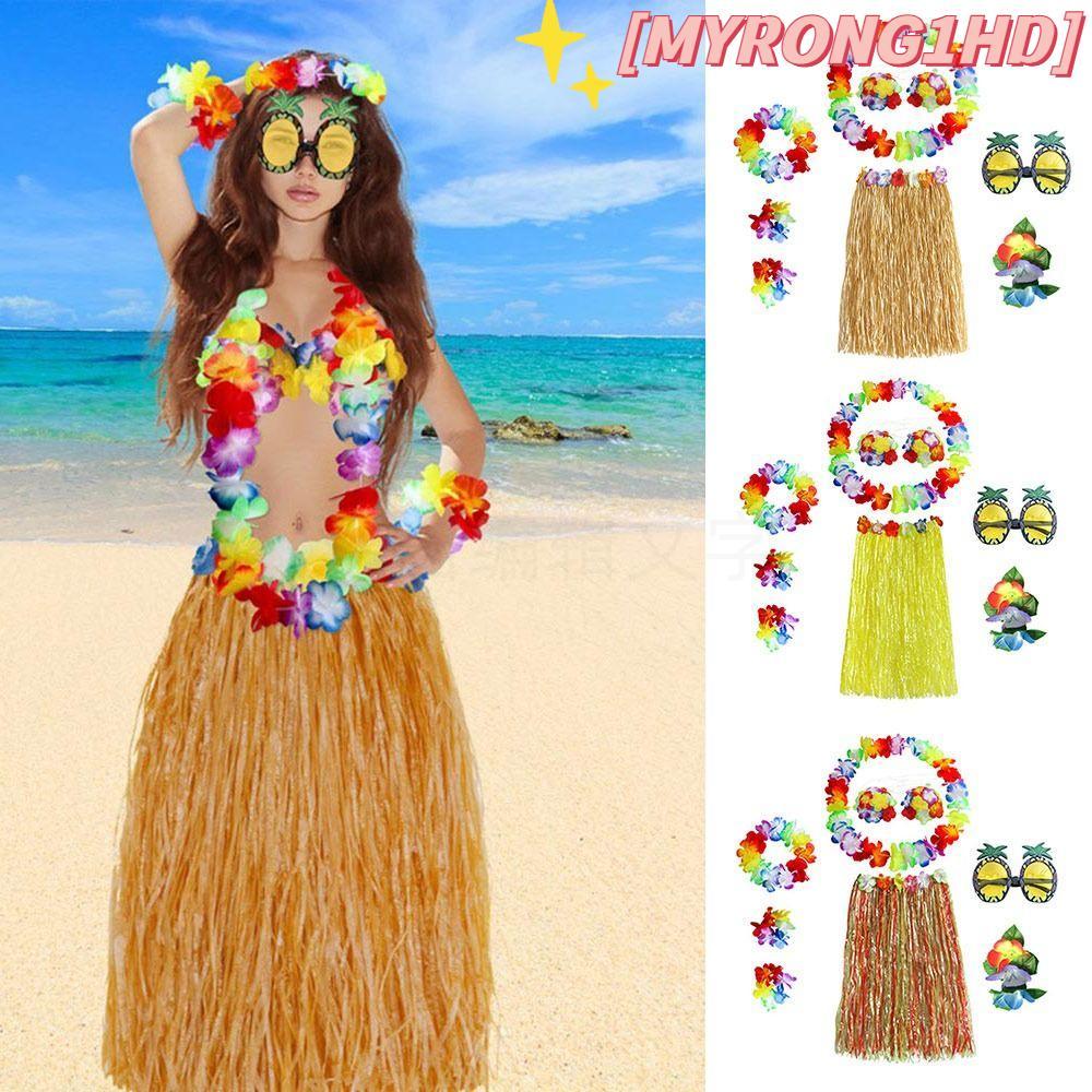 MYRONG1HD 8 ชิ้น/เซ็ตชุดแฟนซีสร้อยคอแว่นตา 8 ชิ้น Garland Hawaii Party Supplies เครื่องแต่งกาย