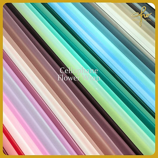 Kertas Buket Full Color Solid Cellophane Flower Wrapping