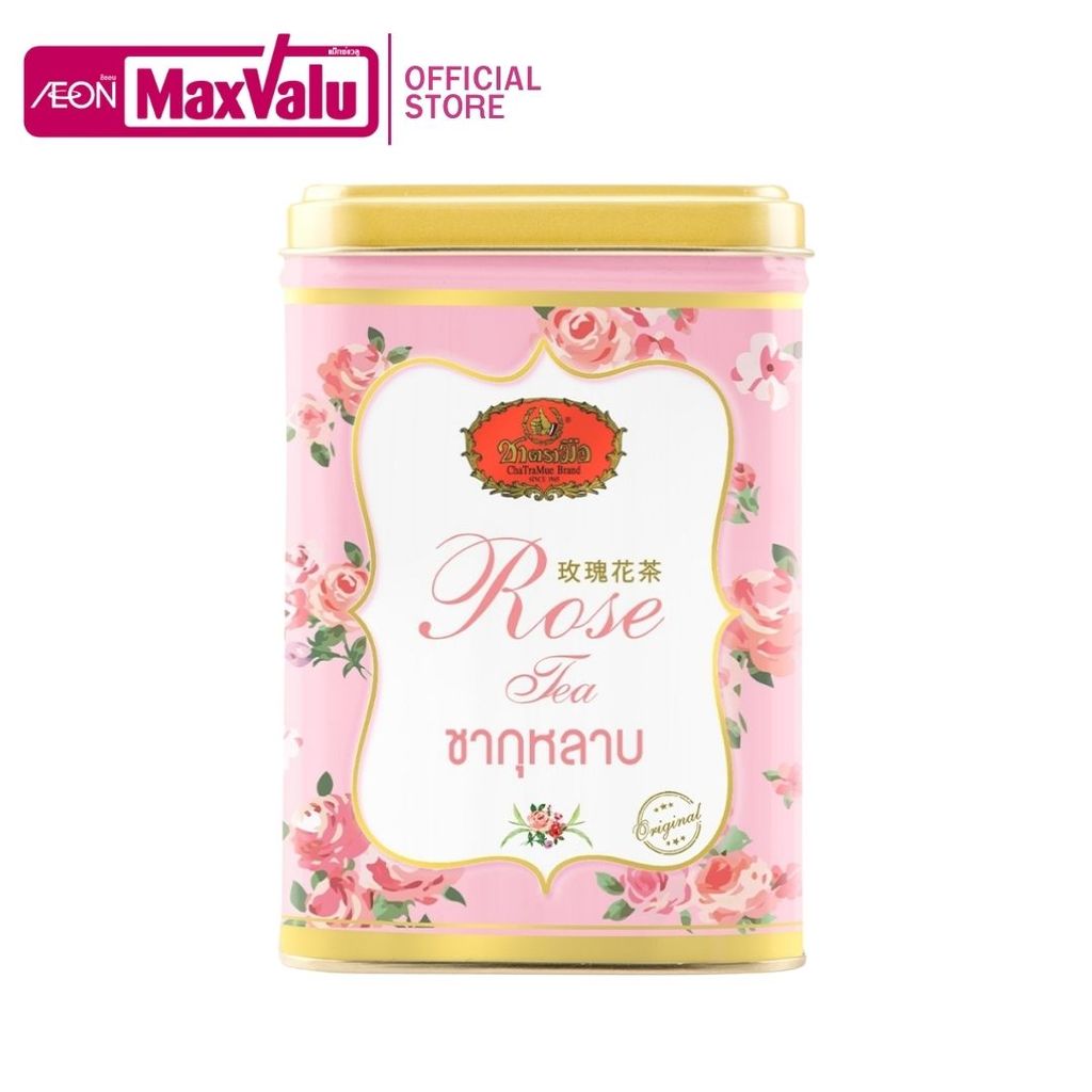 ชาตรามือ ชาอู่หลงผสมกลีบดอกกุหลาบ ChaTraMue Oolong Tea Powder Mixed Rose Petals 50g.