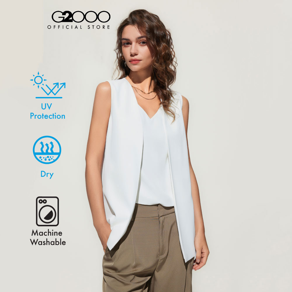 G2000 เสื้อเบลาส์สำหรับผู้หญิง Regular Fit รุ่น 5124146101 OFF-WHITE