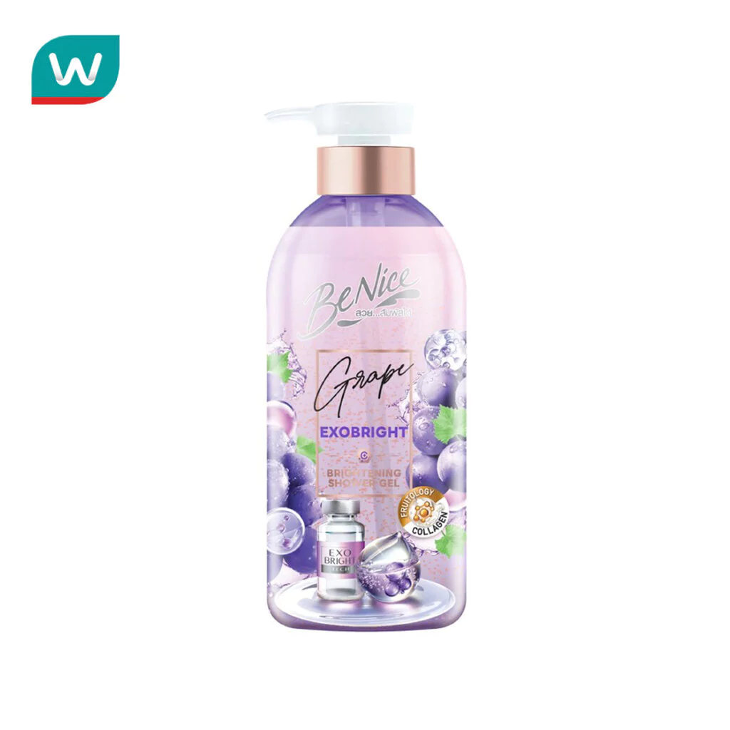 Benice บีไนซ์ ชาวเวอร์ เจล เกรป เอ็กโซ ไบรท์ 450 มล.