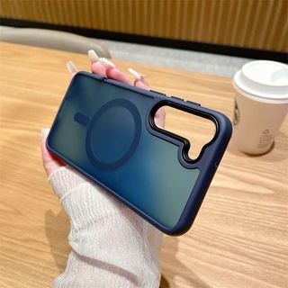 เคส For Samsung Galaxy A07 A17 A27 A37 4G/5G S25Fe S24Fe S23Fe เคสแม่เหล็ก ฝาหลังแข็ง ส่งจากไทย Frosted Case 016