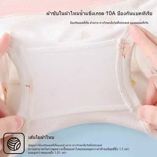 กางเกงในเด็กหญิงลายน้องหมีสุดคิ้วท์ ผ้าไหมน้ำแข็ง เซ็ต 4 ตัว นุ่มเบา ระบายอากาศดี เหมาะสำหรับเด็ก M-4XL