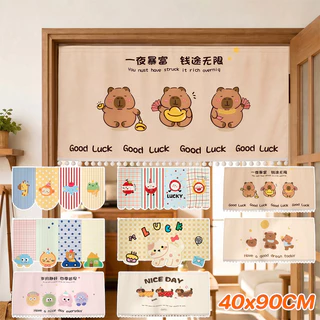พร้อมส่ง ม่านประตูสั้น 40x90CM รูปแบบการ์ตูน ติดตั้งง่าย ตกแต่งบ้าน ม่านประตูครึ่ง ผ้าม่านสั้น