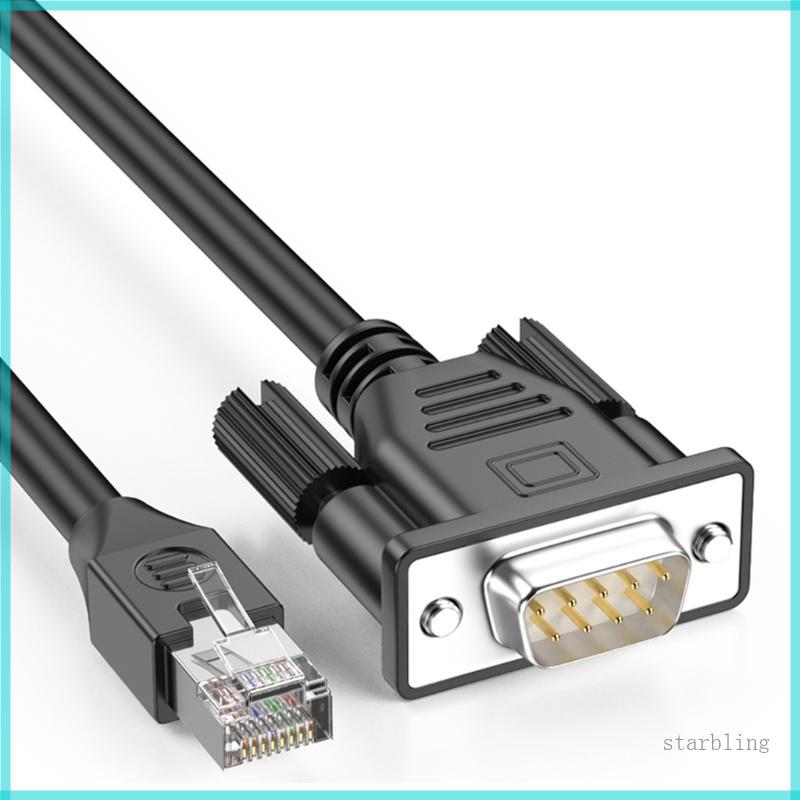 Star Networking อุปกรณ์สายเชื่อมต่อ RJ45 ถึง DB9 RS232 Serial Port Connector สายไฟอะแดปเตอร์สําหรับ 