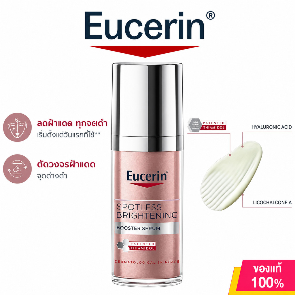 Eucerin Spotless Brightening Thiamidol Booster Serum 30ml เซรั่มลดฝ้า กระ จุดด่างดำ ผิวกระจ่างใส