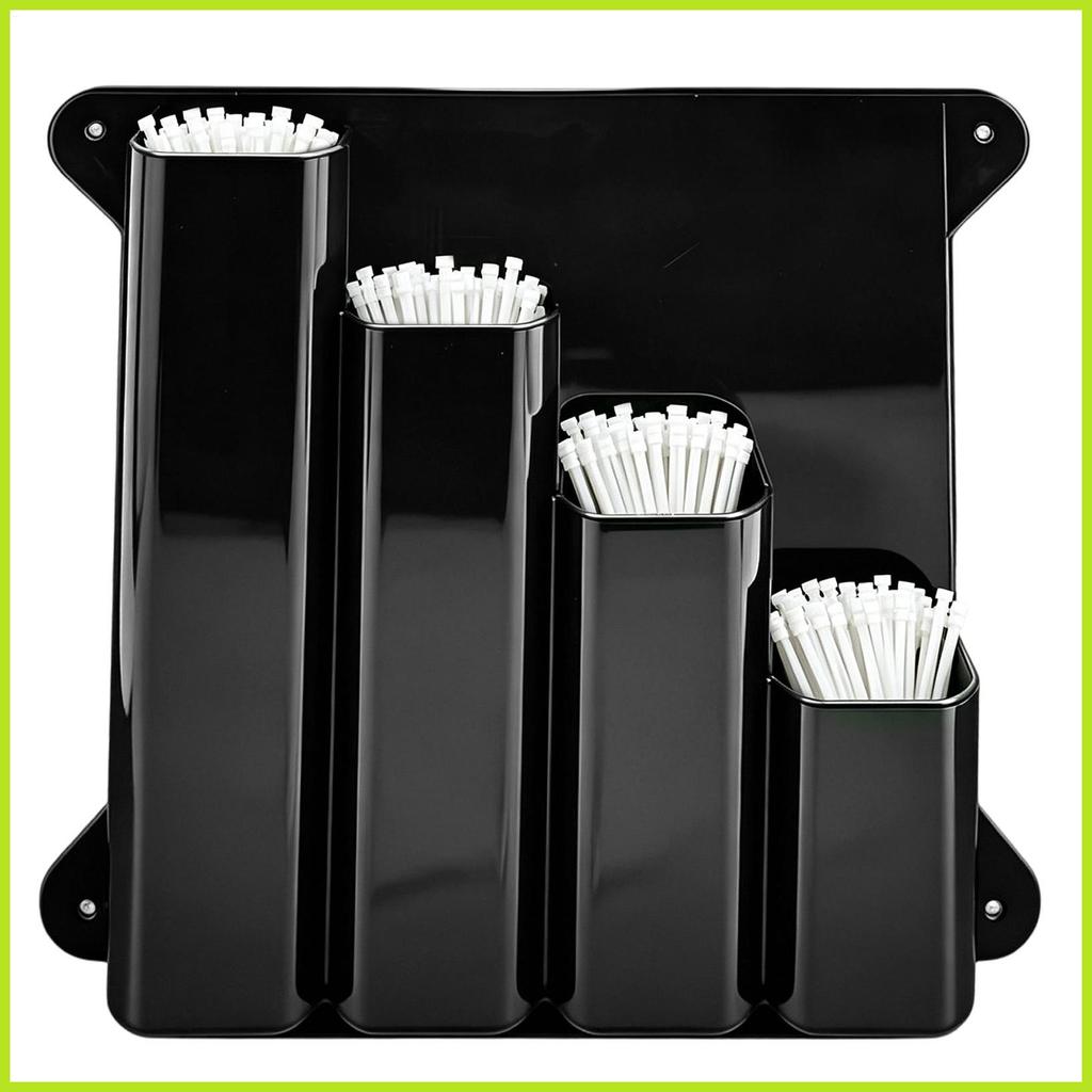 Zip Tie Holders 4 กระเป๋า Universal ติดผนัง Zip Tie Rack Organizer สําหรับ Enclosed Race Trailer Wor