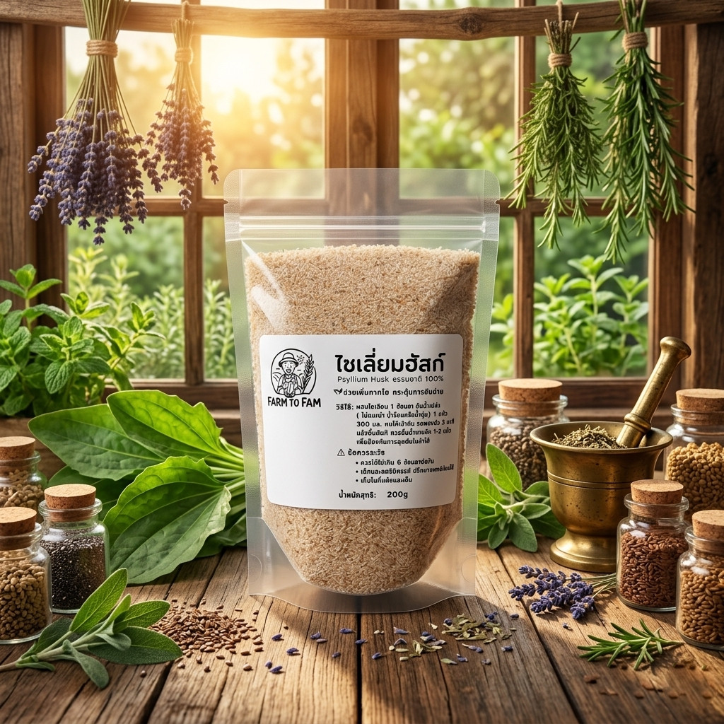 ไซเลี่ยมฮัสค์ Psyllium Husk ของแท้  เกรดพรีเมี่ยม