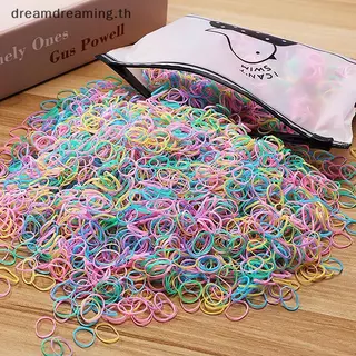 [ ฝัน ] 1000ชิ้นสาว มีสีสัน ทิ้งยางรัดยืดหยุ่นยางรัดผมเด็กผู้ถือผมหางม้าวงสําหรับเด็กอุปกรณ์เสริม .