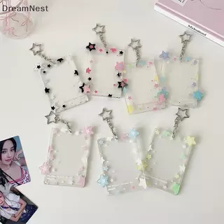 [DreamNest] น่ารักสีสัน Star Photocard Holder 3 นิ้วผู้ถือบัตร Idol Photo Storage Card Display ป้องกันจี้ Card Organizer ของขวัญ (th)