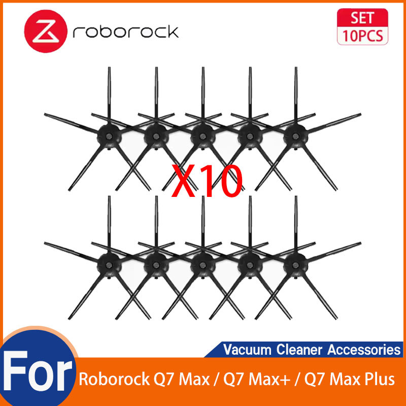 Roborock Q7 Max / Q7 Max+ / Q7 Max Plus เครื่องดูดฝุ่นหุ่นยนต์อุปกรณ์เสริมด้านข้างสีดํา (10 ชิ้น)