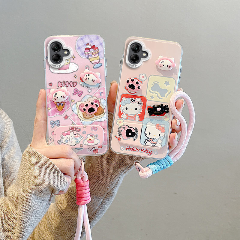 เคส Samsung A06 4G เคสสําหรับเคสพร้อมเคสสร้อยข้อมือเคสโทรศัพท์แบบแข็ง BB-CYJZ