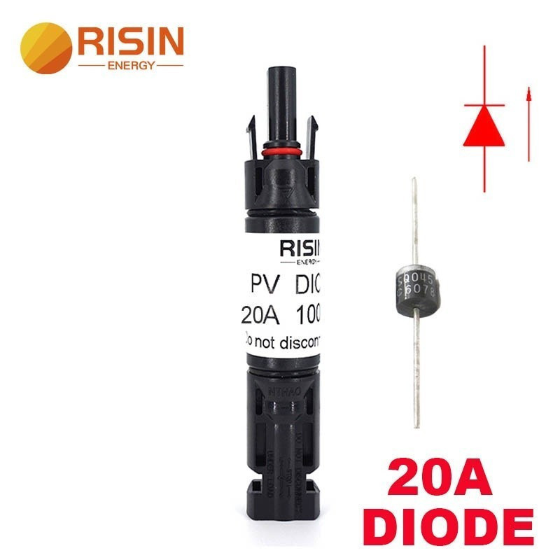 Risin 30A 20A 15A 10A PV Diode Solar Connector IP68 ไดโอดกันน้ํา 10SQ045 15SQ045 แผงโซล่าเซลล์การเชื