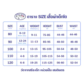 AMUSANT เสื้อยืด ลายการ์ตูน (เด็กหญิง) 6เดือน-8ปี EH2R10