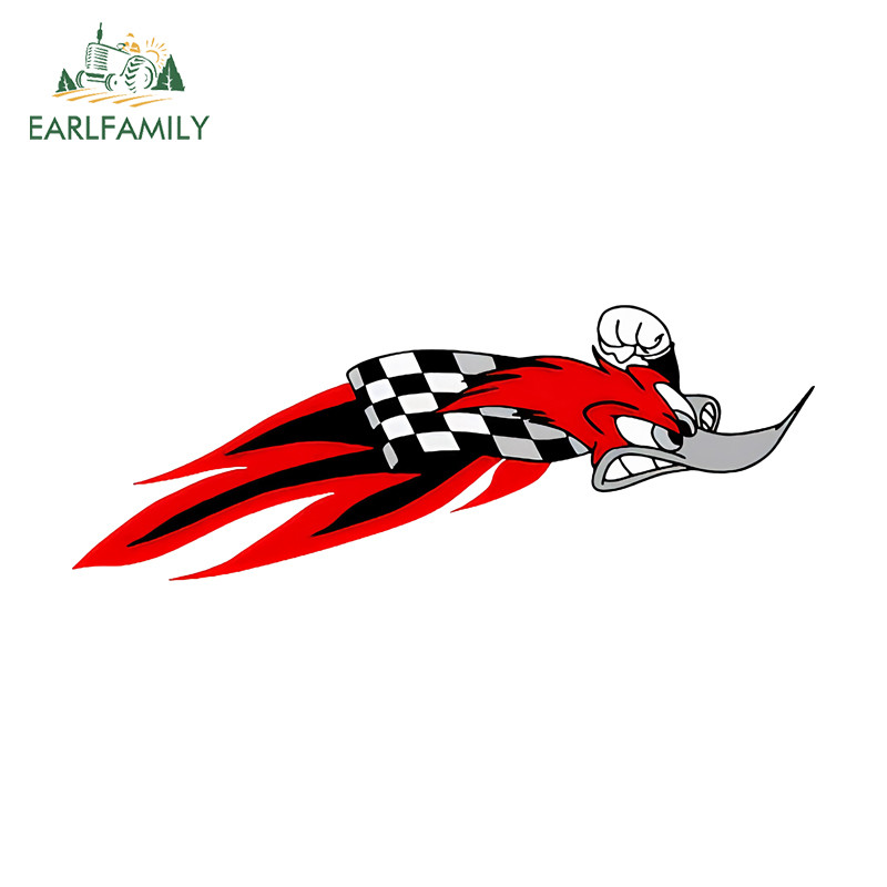 EARLFAMILY เปลวไฟนกรถสติกเกอร์บุคลิกภาพ Occlusion Scratch ไฟฟ้า-จักรยานสเก็ตบอร์ด Tumbler กันชนไวนิล Decal กันน้ํารถอุปกรณ์เสริม